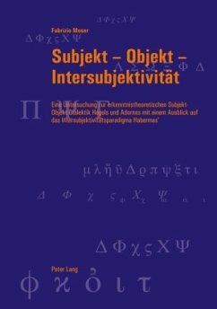 Subjekt - Objekt - Intersubjektivität - Moser, Fabrizio