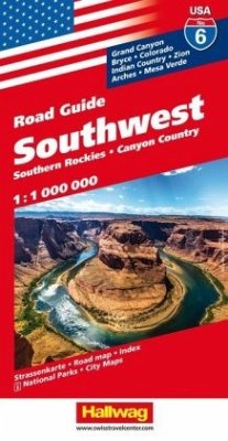 Southwest, Southern Rockies, Canyon Country Straßenkarte 1:1 Mio, Road Guide Nr. 6