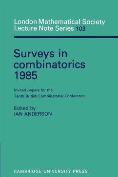 Surveys in Combinatorics 1985 - Anderson, Ian