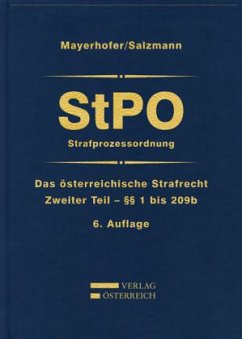 Cover Das österreichische Strafrecht / StPO/Strafprozessordnung