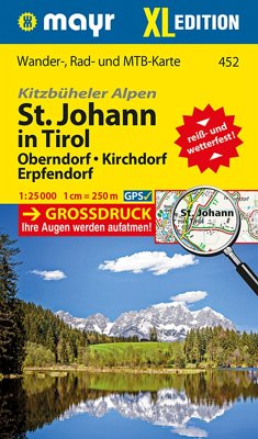 Mayr Wanderkarte Kitzbüheler Alpen, St. Johann in Tirol XL, Oberndorf, Kirchdorf, Erpfendorf 1:25.000