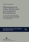 Wahrnehmung von Online-Musikrechten im Europäischen Wirtschaftsraum