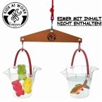 Corvus A750136 - Kids at work: Waage aus Holz, mit 3 Karabiner