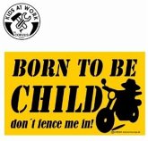 Corvus A750405 - Kids at work: Schild Born to be Child 25x15