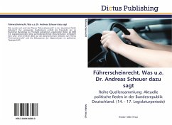 Führerscheinrecht. Was u.a. Dr. Andreas Scheuer dazu sagt