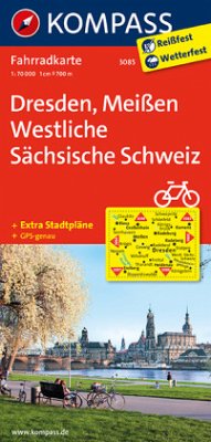 Kompass Fahrradkarte Dresden, Meißen, Westliche Sächsische Schweiz / Kompass Fahrradkarten