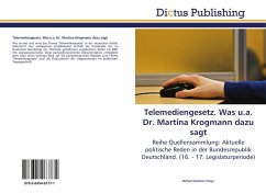 Telemediengesetz. Was u.a. Dr. Martina Krogmann dazu sagt