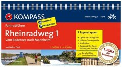 KOMPASS Fahrradführer Rheinradweg 1, vom Bodensee nach Mannheim - Theil, Walter