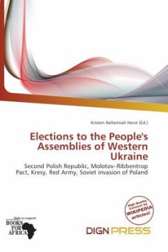 Cover Elections to the People's Assemblies of Western Ukraine