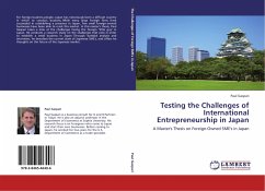 Testing the Challenges of International Entrepreneurship in Japan