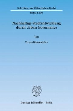 Nachhaltige Stadtentwicklung durch Urban Governance. - Bärenbrinker, Verena