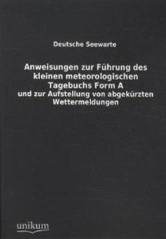 Cover Anweisungen zur Führung des kleinen meteorologischen Tagebuchs Form A