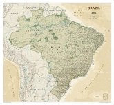 National Geographic Brazil Wall Map - Executive - Laminated (41 X 38 In)