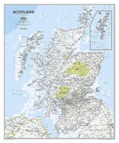 National Geographic Scotland Wall Map - Classic - Laminated (30 X 36 In) - National Geographic Maps