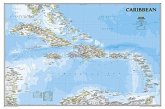National Geographic Caribbean Wall Map - Classic - Laminated (Poster Size: 36 X 24 In)