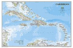 National Geographic Caribbean Wall Map - Classic - Laminated (Poster Size: 36 X 24 In) - National Geographic Maps