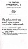 Finestre alte. Testo inglese a fronte Finestre alte. Testo inglese a fronte