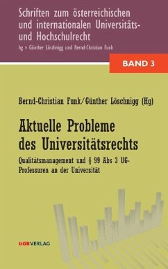 Aktuelle Probleme des Universitätsrechts