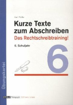 Cover Kurze Texte zum Abschreiben 6. Schuljahr