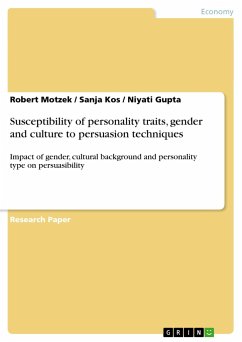 Susceptibility of personality traits, gender and culture to persuasion techniques - Motzek, Robert;Gupta, Niyati;Kos, Sanja