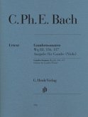 Gambensonaten Wq 88, 136, 137, Ausgabe für Gambe (Viola), Cembalo u. Basso, Cembalopartitur u. Stimmen