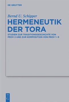 Hermeneutik der Tora - Schipper, Bernd U.