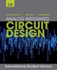 Analog Integrated Circuit Design, International Student Version - Carusone, Tony Chan; Johns, David A.; Martin, Kenneth W.
