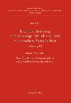 Kleinüberlieferung mehrstimmiger Musik vor 1550 in deutschem Sprachgebiet, Lieferung IX - Staehelin, Martin