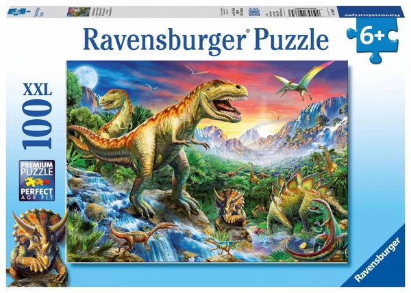 Ravensburger 10665 - Bei den Dinosauriern, XXL-Puzzle, 100 Teile - Bei  bücher.de immer portofrei