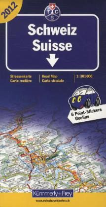 Kümmerly & Frey Karte Schweiz 2012, 1 : 301.000. Suisse 2012, 1 : 301.000. Svizzera 2012, 1 : 301.000. Switzerland 2012, 1 : 301.000