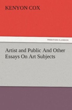 Artist and Public And Other Essays On Art Subjects - Cox, Kenyon