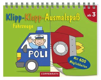 Klipp-Klapp Ausmalspaß: Fahrzeuge