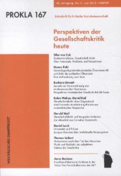 Cover Perspektiven der Gesellschaftskritik heute / Prokla H.167