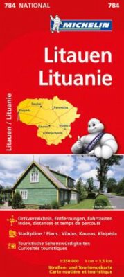Michelin Karte Litauen. Lituanie