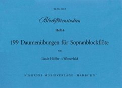 Cover Blockflötenstudien Band 6 199 Daumenübungen für Sopranblockflöte