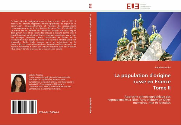 La population d'origine russe en France Tome II La population d'origine russe en France Tome II