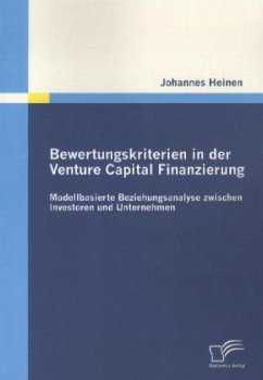 Bewertungskriterien in der Venture Capital Finanzierung: Modellbasierte Beziehungsanalyse zwischen Investoren und Unternehmen - Heinen, Johannes