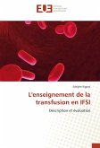 L'enseignement de la transfusion en IFSI
