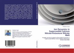 Ion Dynamics in Supercooled Calcium Nitrate-Potassium Nitrate Melt