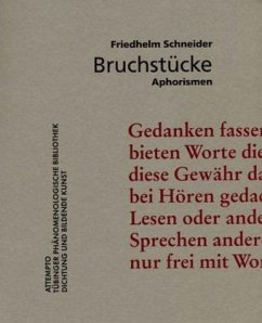 Bruchstücke - Schneider, Friedhelm