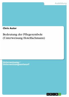 Bedeutung der Pflegesymbole (Unterweisung Hotelfachmann)