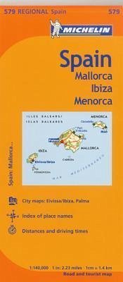 Michelin Spain: Balearic Islands Map 579: (Mallorca, Ibiza, Menorca) - Michelin