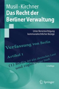 Das Recht der Berliner Verwaltung - Musil, Andreas; Kirchner, Sören