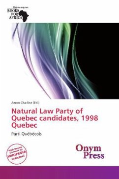 Natural Law Party of Quebec candidates, 1998 Quebec