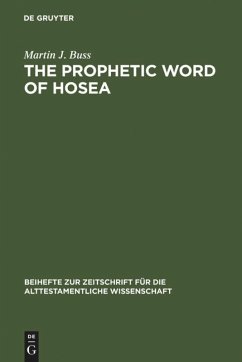 Cover The Prophetic Word of Hosea
