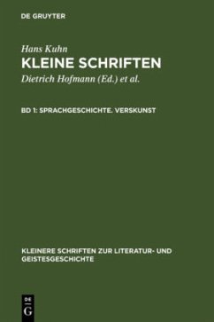 Sprachgeschichte. Verskunst - Kuhn, Hans