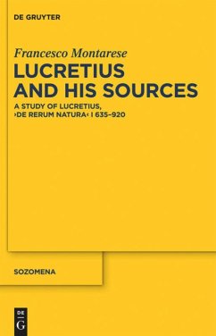 Lucretius and His Sources - Montarese, Francesco