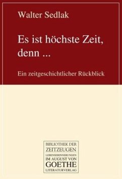 Cover Es ist höchste Zeit, denn ...