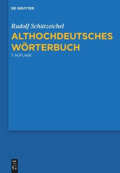 Althochdeutsches Wörterbuch - Schützeichel, Rudolf