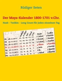 Der Maya-Kalender 1800-1701 v.Chr. - Seten, Rüdiger